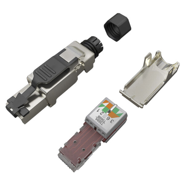 SXRJ45-xx-STP-BK-SA_parts-2 Konektor MPTL univerzální RJ45 CAT5E STP samořezný SXRJ45-5E-STP-BK-SA