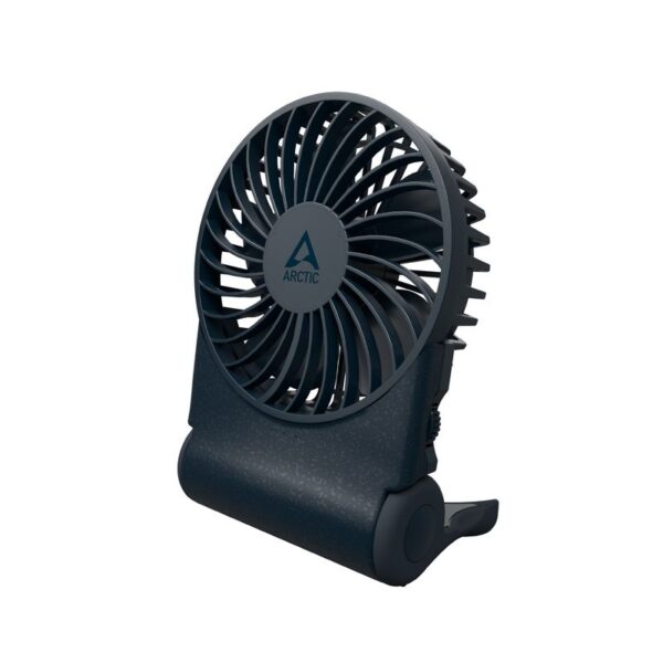ARCTIC Summair 2Go (Dark Blue) - Rechargeable Pocket Fan with Stand (74 hours of battery life and va