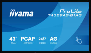 T4329AS-B1AG-10-_s-1 43" iiyama T4329AS-B1AG:IPS,4K UHD,Android,24/7
