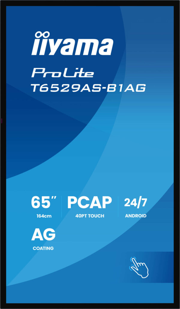 T6529AS-B1AG-11- 65" iiyama T6529AS-B1AG: IPS, 4K UHD,Android,24/7