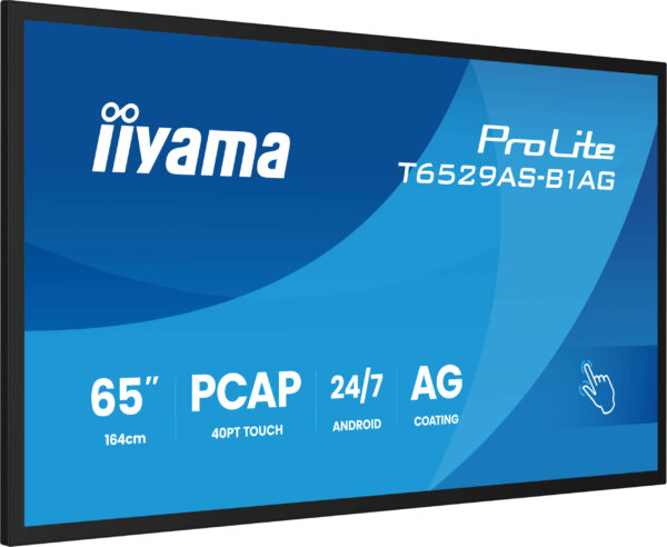 T6529AS-B1AG-12- 65" iiyama T6529AS-B1AG: IPS, 4K UHD,Android,24/7
