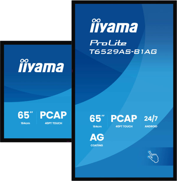 T6529AS-B1AG-12-1 65" iiyama T6529AS-B1AG: IPS, 4K UHD,Android,24/7
