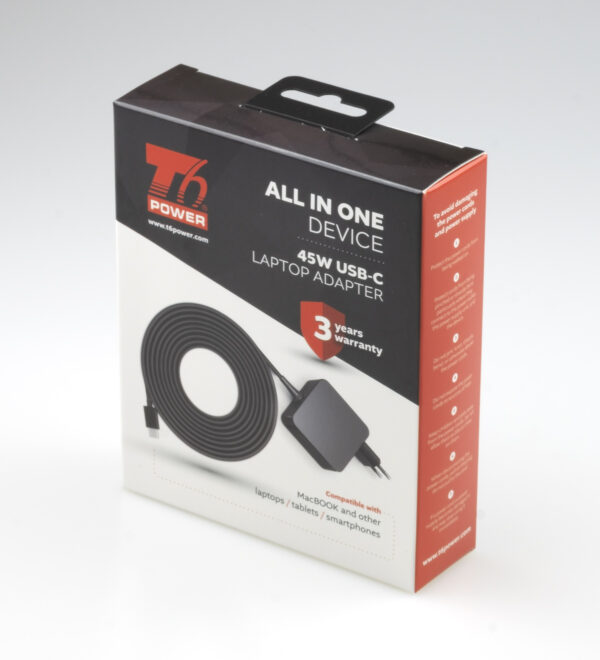 T6 Power univerzální adaptér k notebooku, 45W, USB-C