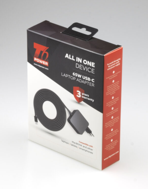 T6 Power univerzální adaptér k notebooku, 65W, USB-C