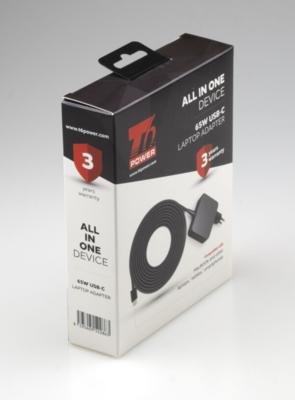 T6 Power univerzální adaptér k notebooku, 65W, USB-C