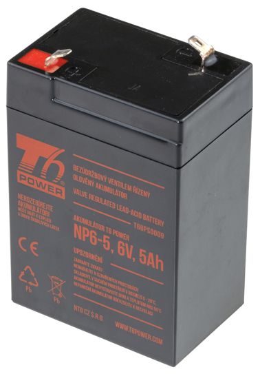 T6UPS0009_s Akumulátor T6 Power NP6-5, 6V, 5Ah