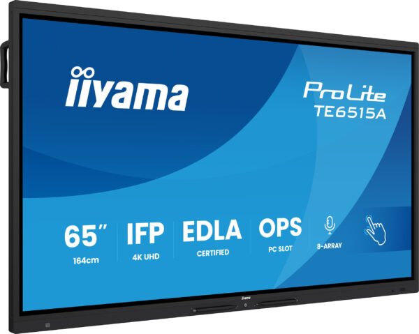 65" iiyama TE6515A-B1AG:IPS,4K,EDLA,NFC