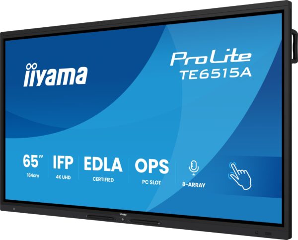 65" iiyama TE6515A-B1AG:IPS,4K,EDLA,NFC