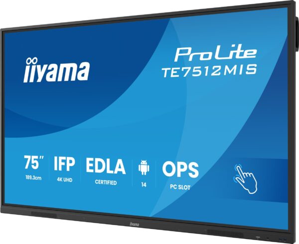 TE7512MIS-B4AG-30- 75" iiyama TE7512MIS-B4AG:IPS,4K,40P,USB-C