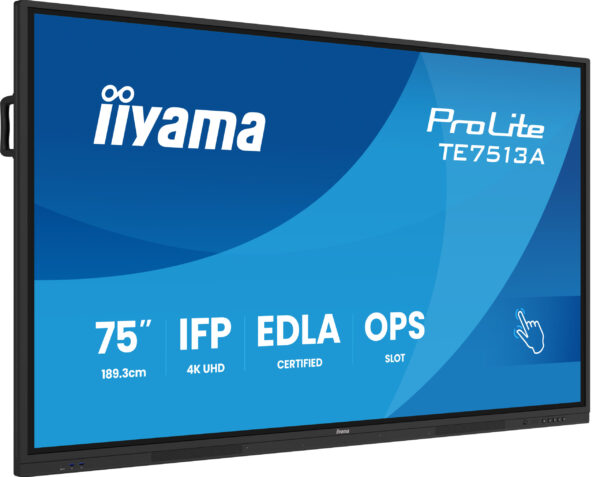 TE7513A-B1AG-20- 75" iiyama TE7513A-B1AG:IPS,4K,40P,EDLA