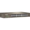Tenda TEG1024D 24x Gigabit Switch, Fanless-bez ventilátorů, Rackmount, ochrana proti přepětí