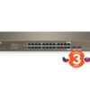 Tenda TEG1024F 24x Gigabit s SFP, 22x RJ45 + 2x SFP / RJ45, Fanless - bez ventilátorů, Rack , 6kV