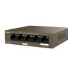 Tenda TEG1105PD PoE PD Gigabit switch, 1x PoE IN, 4x PoE OUT 802.3af, 5x 1 Gb/s, max. 30W, fanless