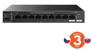 TEG1110PF-8-120W_1_cz-kopie_s Tenda TEG1110PF-8-120W PoE+ AT switch 8xPoE 802.3af/at + Uplink RJ45 + SFP port, 110W, PoE+, fanless