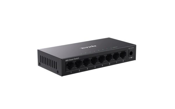 Tenda TEG2208D Websmart L2 cloud managed switch, 8x 10/100/1000 Mbps, Kov, Fanless - bez ventilátorů