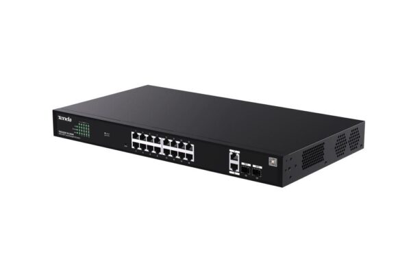 Tenda TEG2220P-16-250W Gigabit Websmart L2 Cloud PoE+ Switch 230W, 16x1Gb/s PoE+, 2xRJ45, 2xSFP,Rack