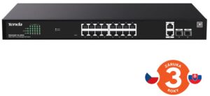 TEG2220P-16-250W_1_cz-kopie_s Tenda TEG2220P-16-250W Gigabit Websmart L2 Cloud PoE+ Switch 230W, 16x1Gb/s PoE+, 2xRJ45, 2xSFP,Rack