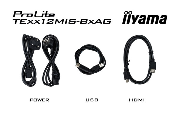 TExx12MIS-BxAG-cables 75" iiyama TE7512MIS-B4AG:IPS,4K,40P,USB-C