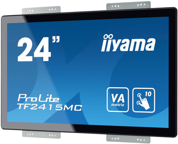 24" iiyama TF2415MC-B2: VA, FullHD, capacitive, 10P, 350cd/m2, VGA, DP, HDMI, černý