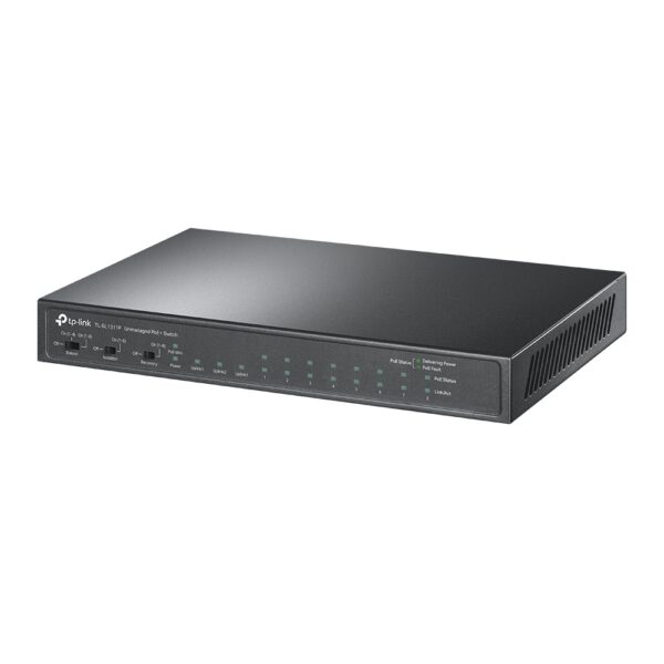 TL-SL1311MP-UN-_1.0-package_s TP-Link TL-SL1311P 8xFE POE+ 65W 3xGb nonPOE,1xSFP CCTV switch