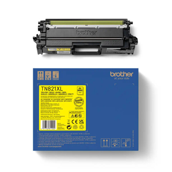 TN821XLY_right-1 Brother TN-821XLY, toner yellow, 9 000 str.