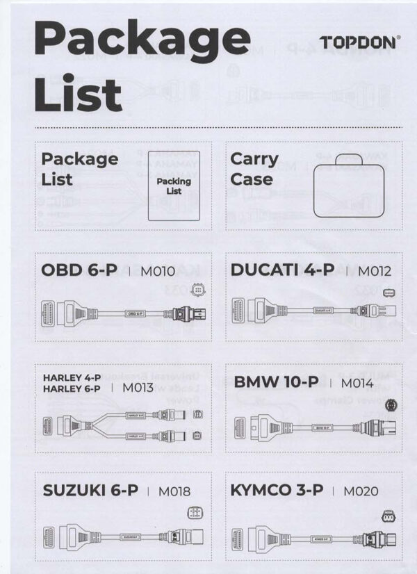 Topscan Moto Master Kabelová Sada