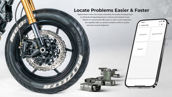 TOPDON diagnostické zařízení TopScan Moto/ Bluetooth/ iOS/ Android/ Detekce software a hardware chyb