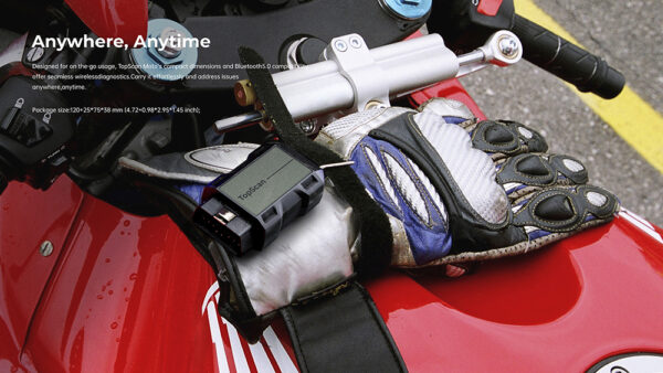 TOPDON diagnostické zařízení TopScan Moto/ Bluetooth/ iOS/ Android/ Detekce software a hardware chyb