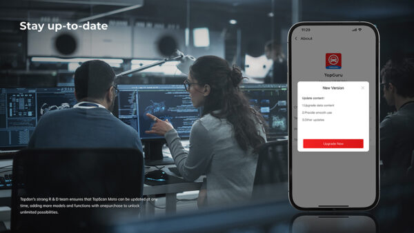 TOPDON diagnostické zařízení TopScan Moto/ Bluetooth/ iOS/ Android/ Detekce software a hardware chyb