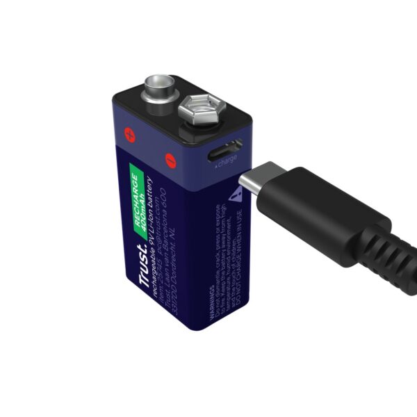 TRUST-9V-ReBattery-USB-Cc TRUST USB-C RECHARGEABLE BATTERY - 9V