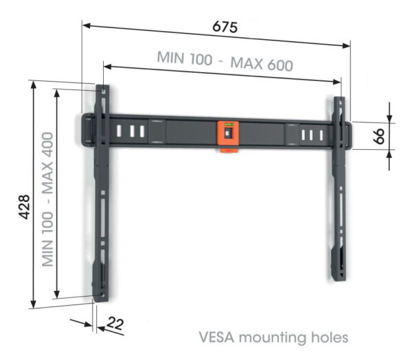 Vogel's TVM 1603, fixní TV držák pro obrazovky 40-100", 75 kg