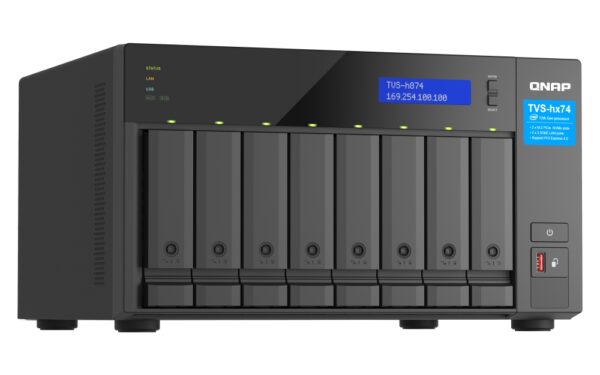 QNAP TVS-h874-i7-32G (12core (i7), ZFS, 32GB RAM, 8x SATA, 2x M.2 NVMe, 2x PCIe, 2x 2,5GbE, HDMI 4K)
