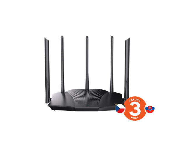 Tenda TX12 Pro AX3000 WiFi6 Router, 1x GWAN, 3x GLAN, IPv6, 5x 6dBi, WPA3, Mesh, CZ app