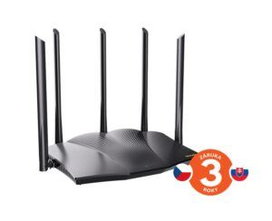 TX12_Pro_02z_s Tenda TX12 Pro AX3000 WiFi6 Router, 1x GWAN, 3x GLAN, IPv6, 5x 6dBi, WPA3, Mesh, CZ app