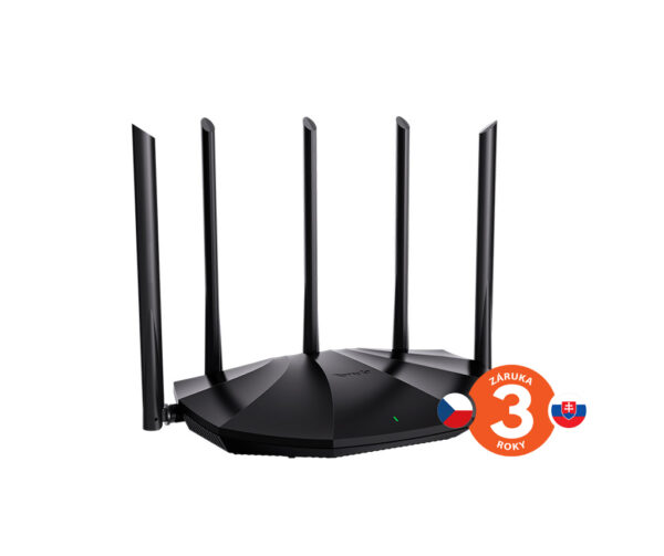 Tenda TX2 Pro AX1500 WiFi6 Router, 1x GWAN, 3x GLAN, IPv6, 5x 6dBi anténa, WPA3, CZ App