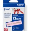 Brother TZE-RE34-zlatá na růžové, šířka 12 mm