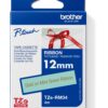 Brother TZE-RM34 zlatá na mentol.zelené, 12 mm, textilní páska