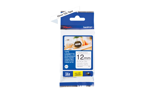 TZE-231S,  černá/bílá, 12mm