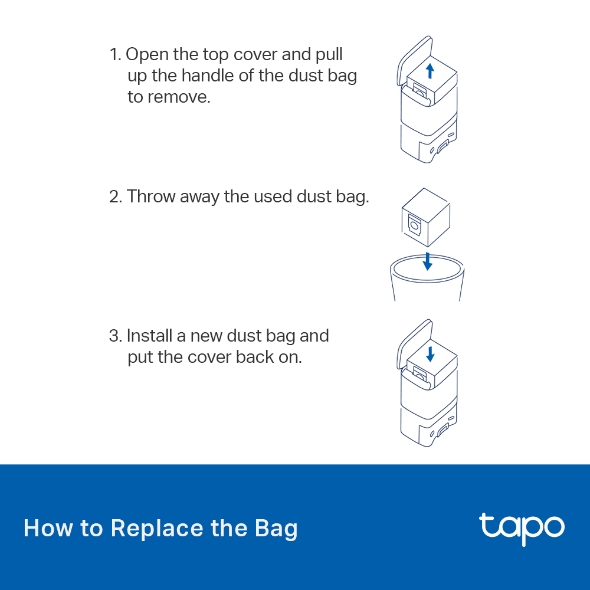 Tapo RVA200 náhradní vak 3x pro dock vysavače TPL