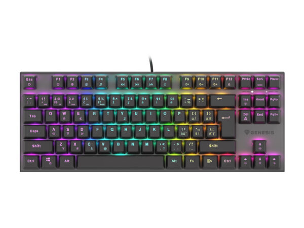 Genesis herní mechanická klávesnice THOR 303/TKL/RGB/Outemu Red/Drátová USB/CZ-SK layout/Černá
