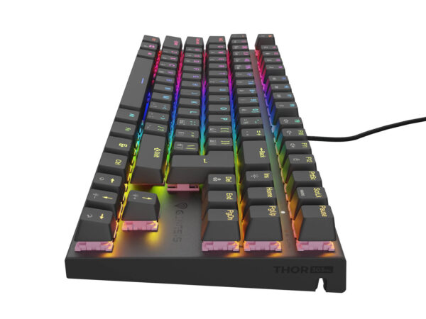 Genesis tichá herní klávesnice THOR 303/TKL/RGB/Outemu Peach/Drátová USB/CZ-SK layout/Černá