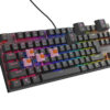 Genesis tichá herní klávesnice THOR 303/TKL/RGB/Outemu Peach/Drátová USB/CZ-SK layout/Černá
