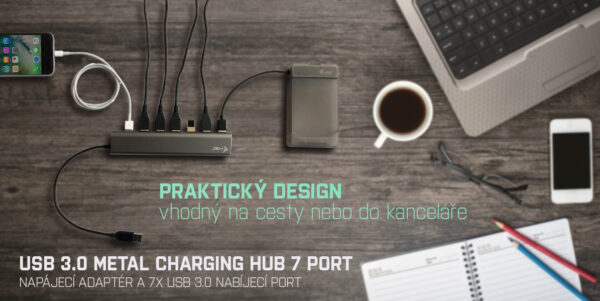 U3HUB778_B2 i-tec USB 3.0 Metal Charging HUB 7 Port