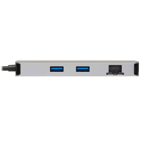 U442-DOCK8G-GG_1 Dokovací stanice USB-C, 2x displej, 4K 60Hz HDMI, USB 3.2 G1, USB-A, GbE, paměť.karta, 100W PD, šedá