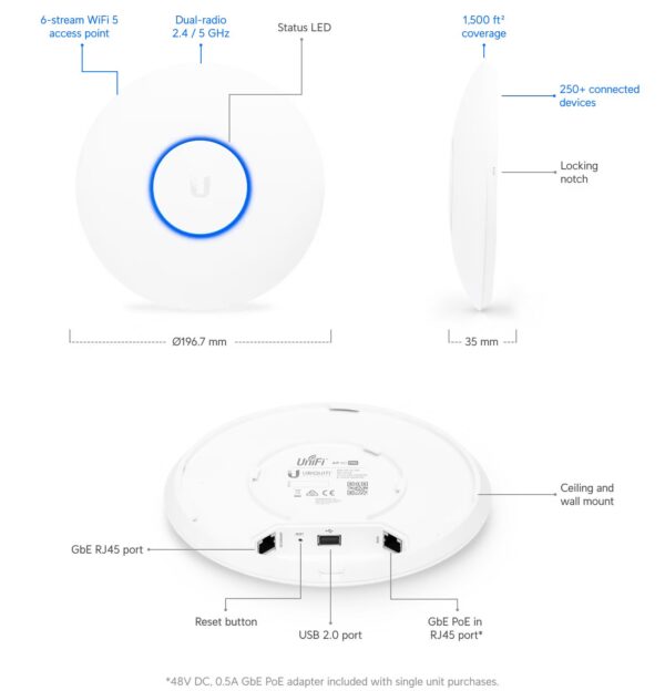 Ubiquiti UAP-AC-PRO - UniFi AP AC PRO 2,4GHz/5GHz