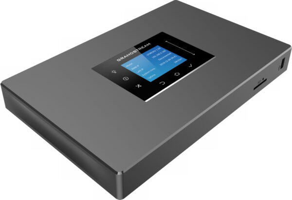 UCM6301_left Grandstream UCM6301 VoIP PBX, 500 uživ., 75 soub. hov., videokonf. 12úč., 1xFXO, 1xFXS port