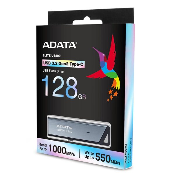 ADATA UE800/128GB/USB 3.2/USB-C/Stříbrná