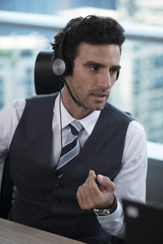 Yealink YHS36 Mono náhlavní souprava na jedno ucho s QD-RJ9 konektory