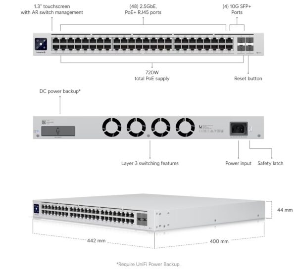 USW-Enterprise-48-PoE2 Ubiquiti USW-Enterprise-48-PoE - UniFi Switch Enterprise 48 PoE