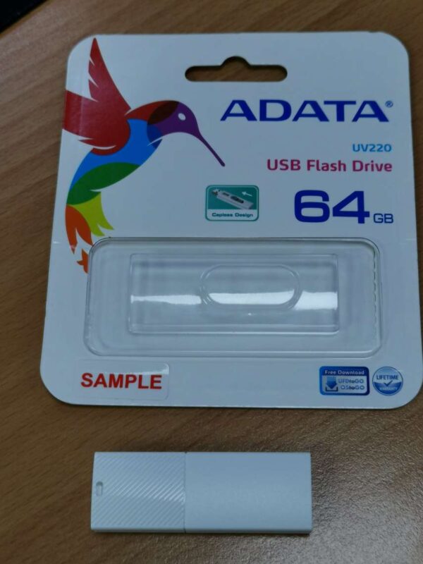 UV2202 ADATA UV220/64GB/USB 2.0/USB-A/Bílá